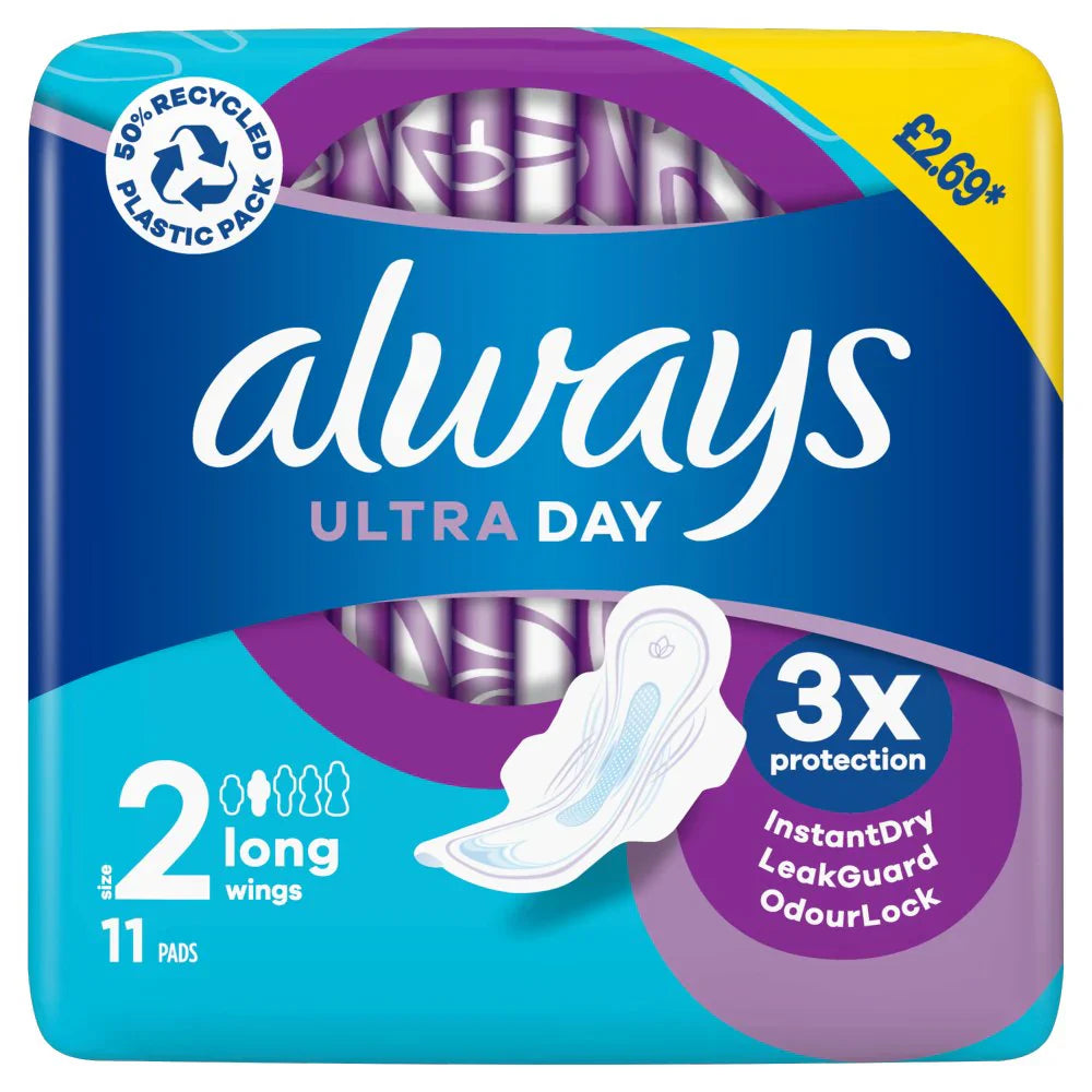 Always ultra dry long, Ultra thin long sanitary pads pack 