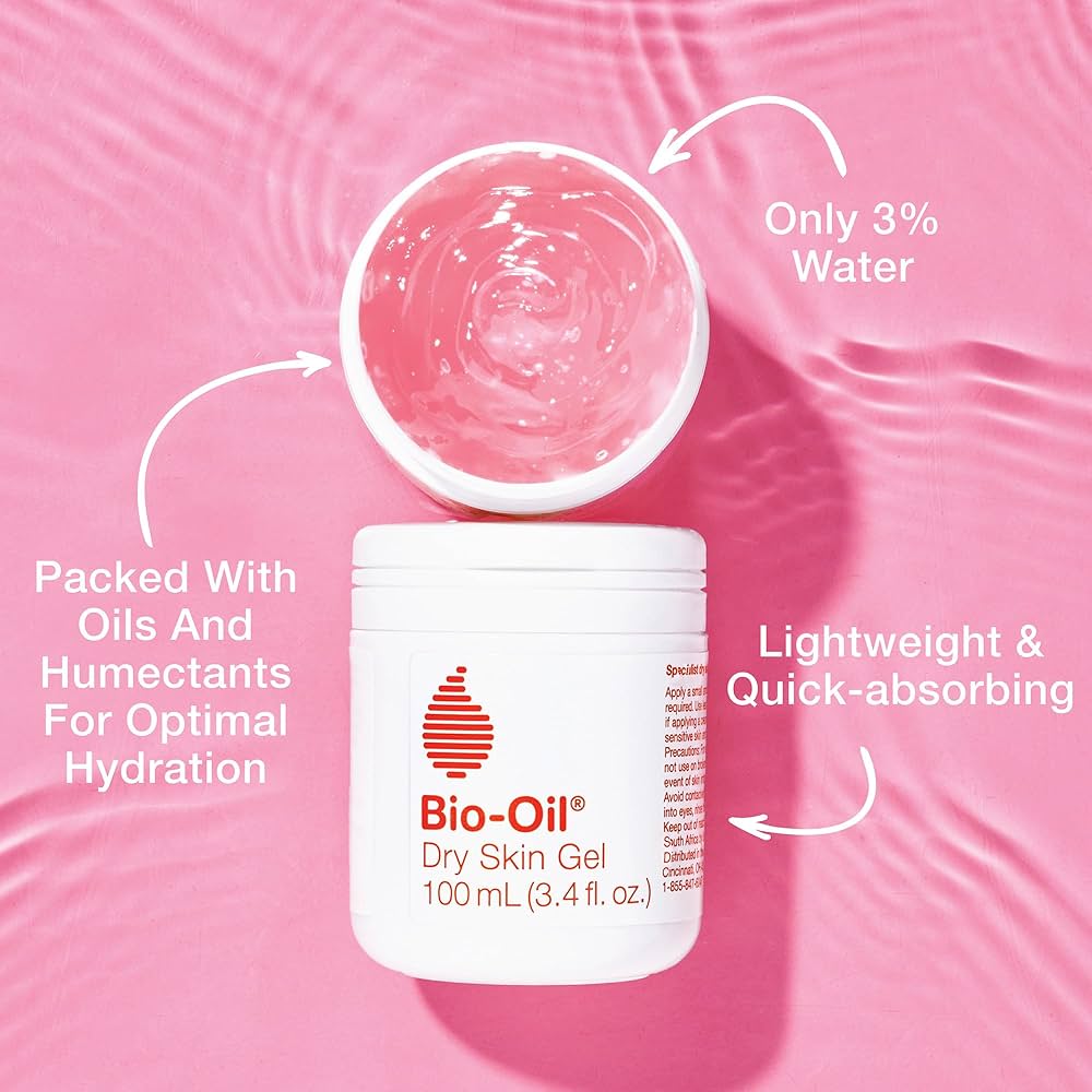 Bio oil dry skin gel, Moisturising dry skin gel container 
