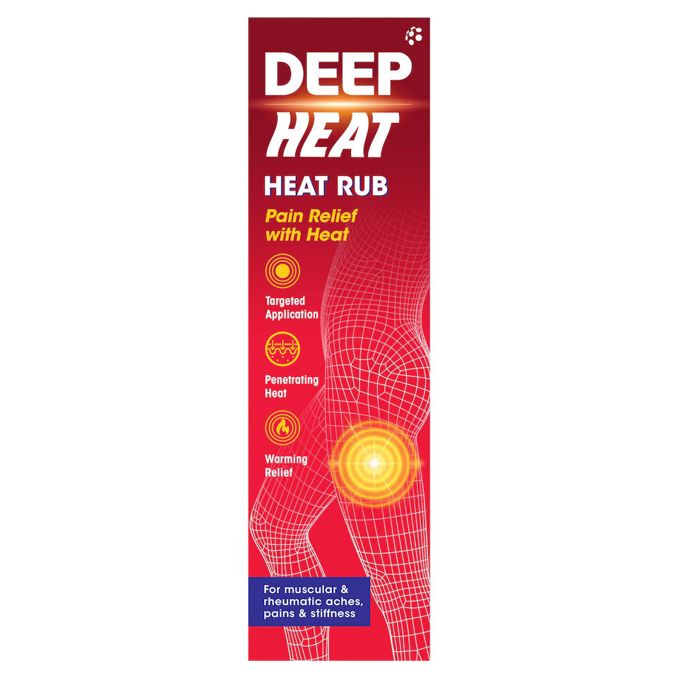 Deep heat rub 67g, Medium heat rub pain relief tube 