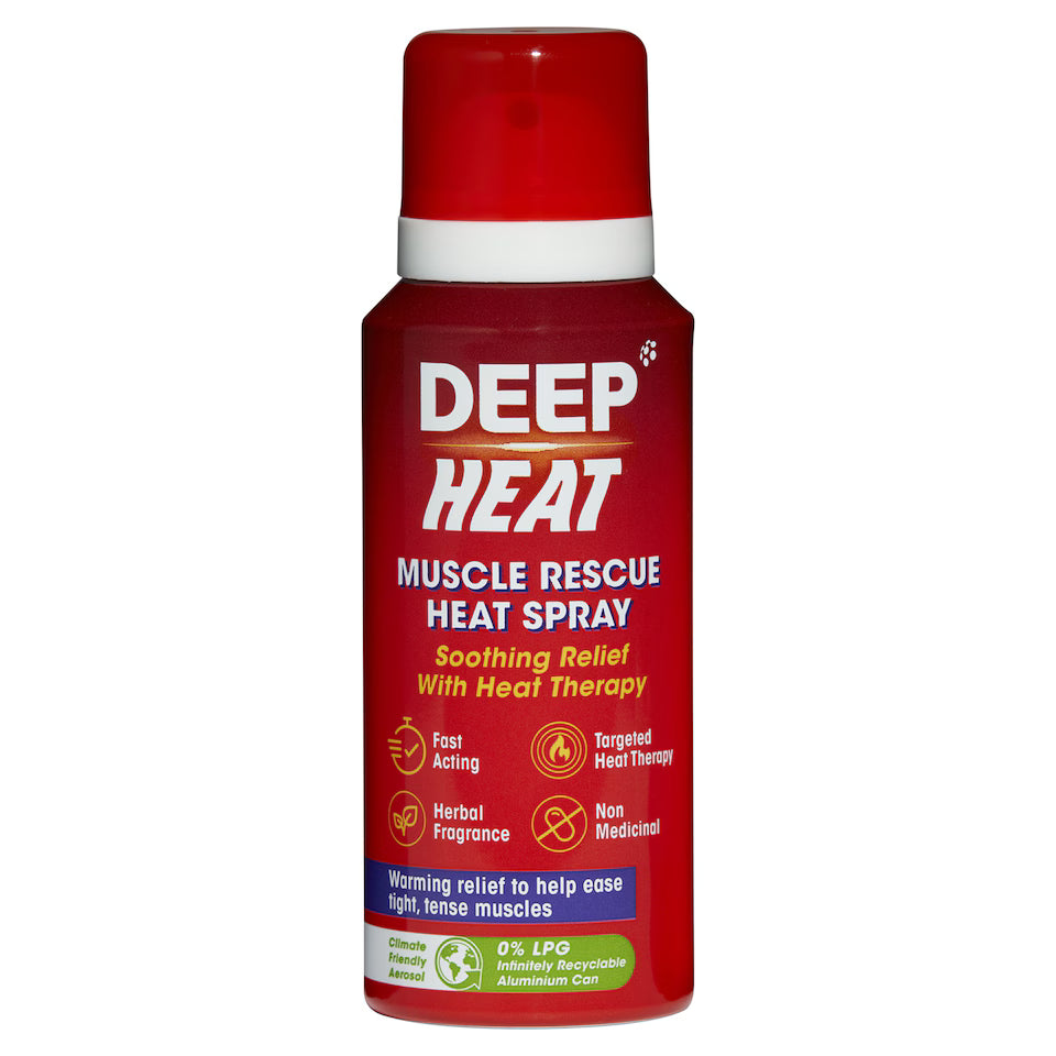 Deep heat spray, Warming muscle spray can 