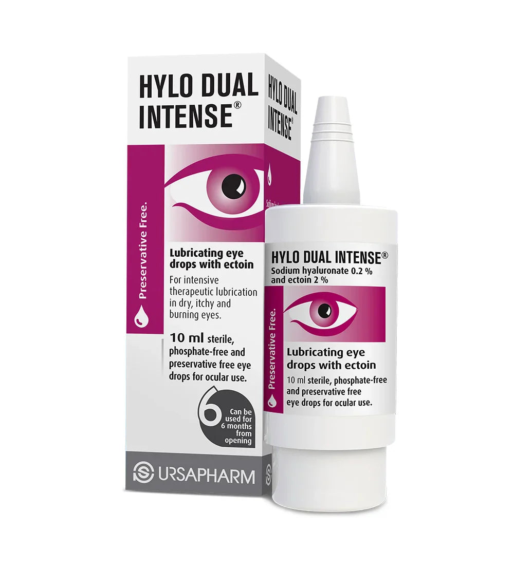 Hylo dual intense, Intensive dry eye drops bottle 