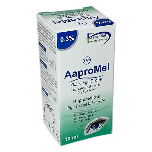 Hypromellose, Lubricating dry eye drops bottle 