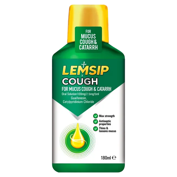 Lemsip cough, Cough relief hot drink sachets 