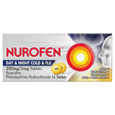 Nurofen cold flu day night, Day and night cold relief tablets 