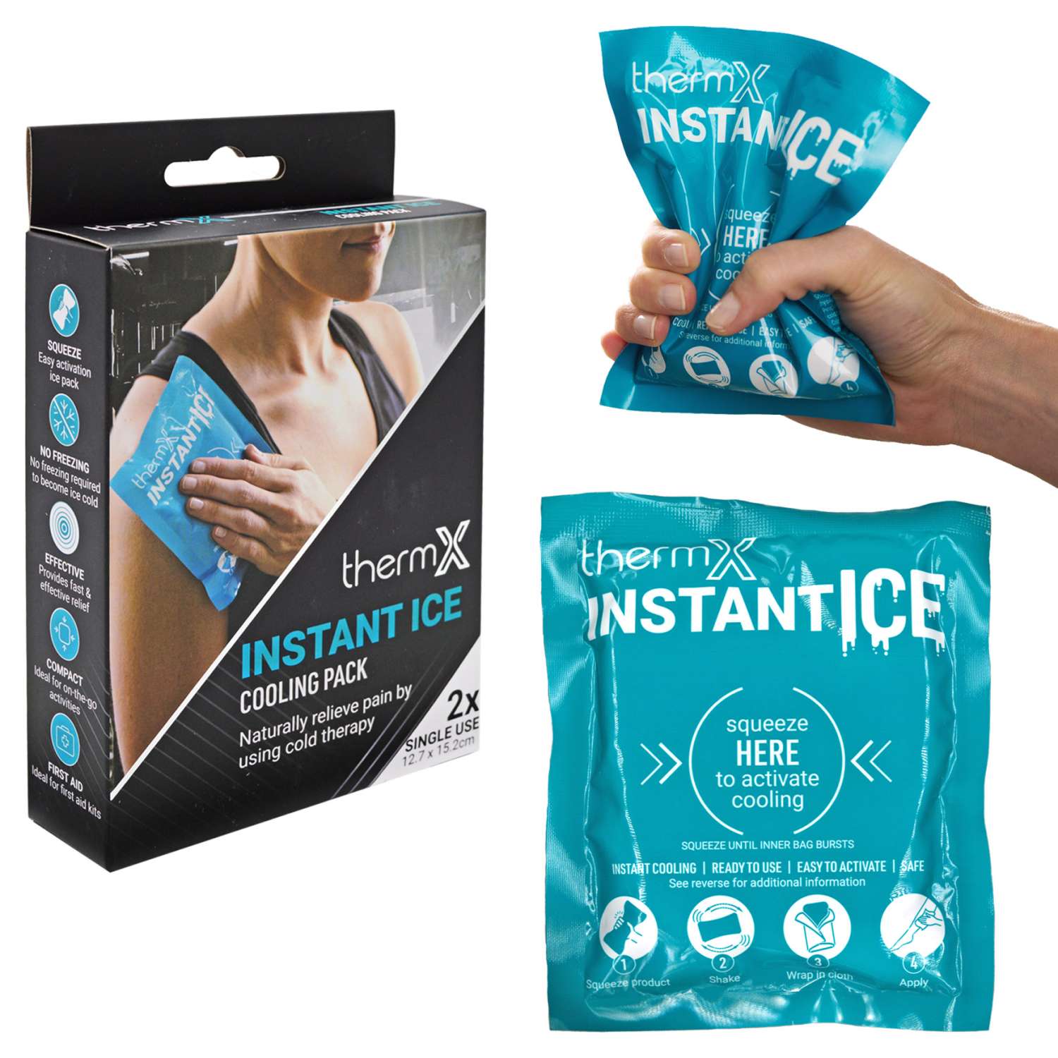 ThermX instant ice, Instant cold ice pack sachet 