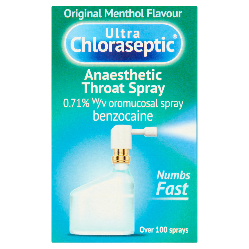 Ultra chlorasptic Original, Original numbing throat spray bottle 