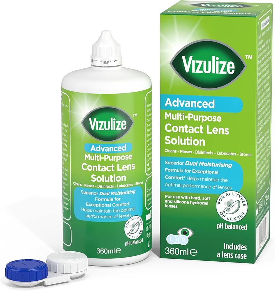 Vizulize multi contact lens solution, Contact lens cleaning and storage solution 